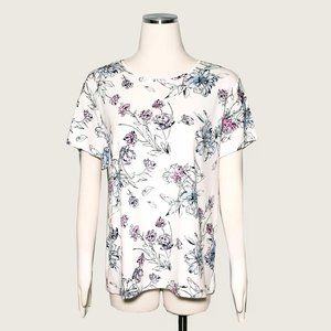 Croft&Barrow Floral Graphic Top NWOT